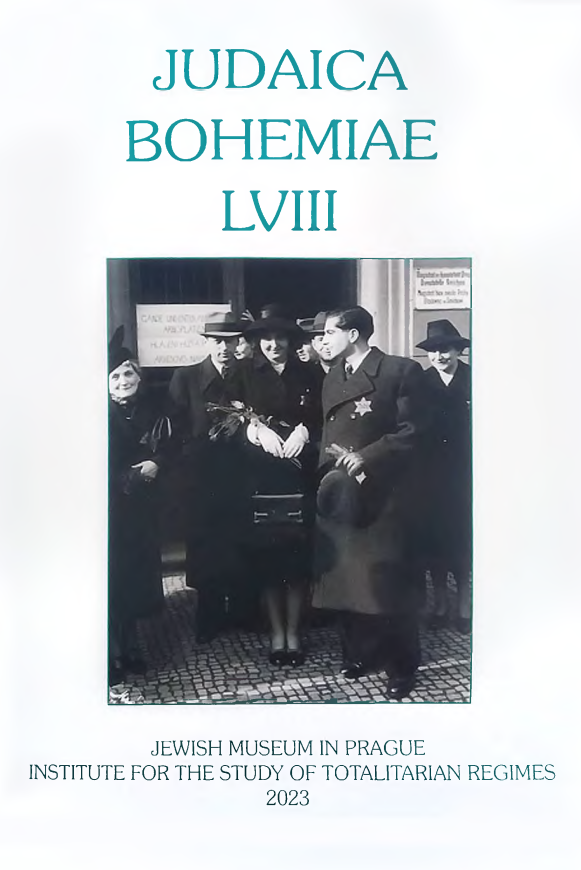 Obálka časopisu Judaica Bohemiae LVIII